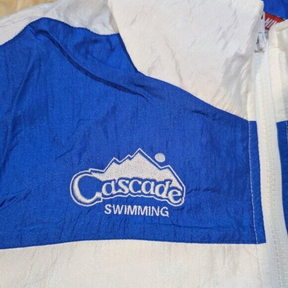 Vintage Nike White Label Branded Windbreaker Blue and White Men Size Medium - Picture 10 of 13